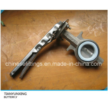 API Lever Operation Wafer Casting Stainless Steel Butterfly Valve